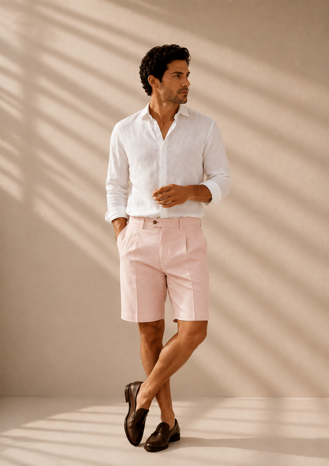 Bermuda Regular Fit Barcelona Rosado