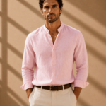 Camisa Neru Polera Manga Larga Palermo Rosado