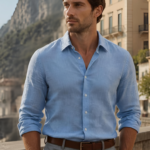 Camisa Manga Larga Soria Azul Claro